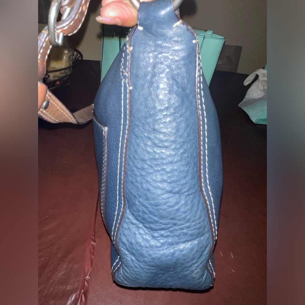 Coach Chelsea Navy Pebbled Leather Turnlock Hobo Bag Almost Vintage 2009 EUC Y2K - Picture 7 of 16